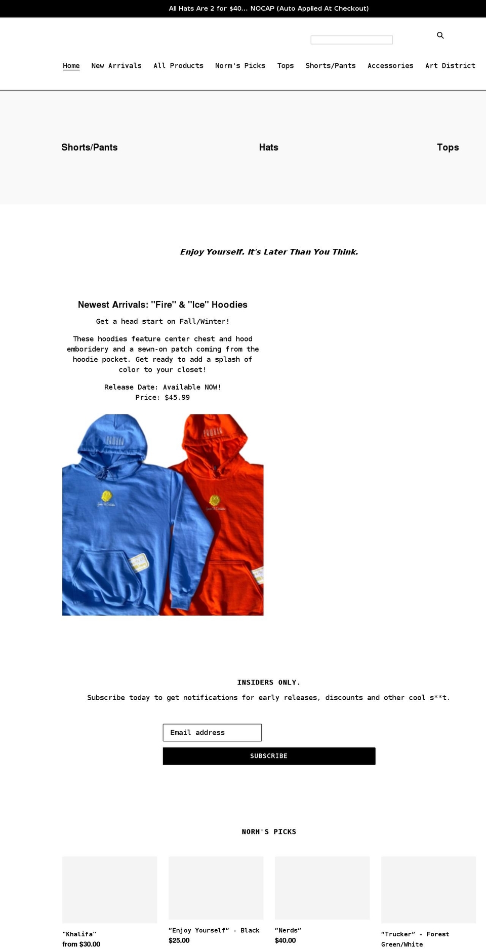 thenvrmndco.com shopify website screenshot