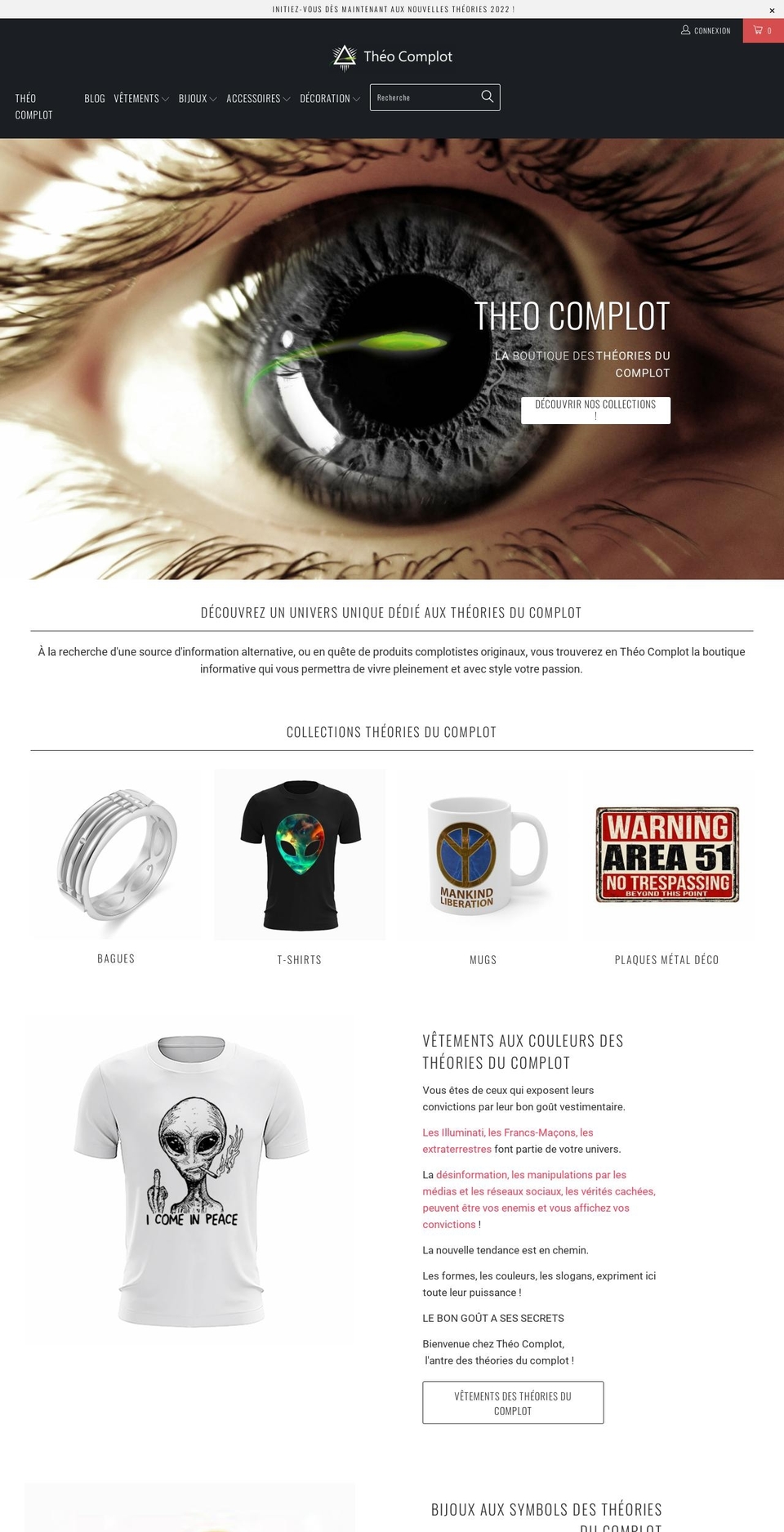 theo-complot.com shopify website screenshot