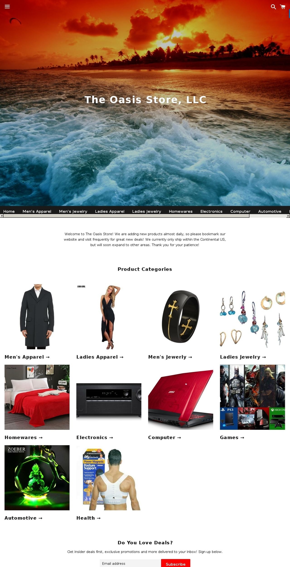 Copy of Boundless Shopify theme site example theoasisstore.com