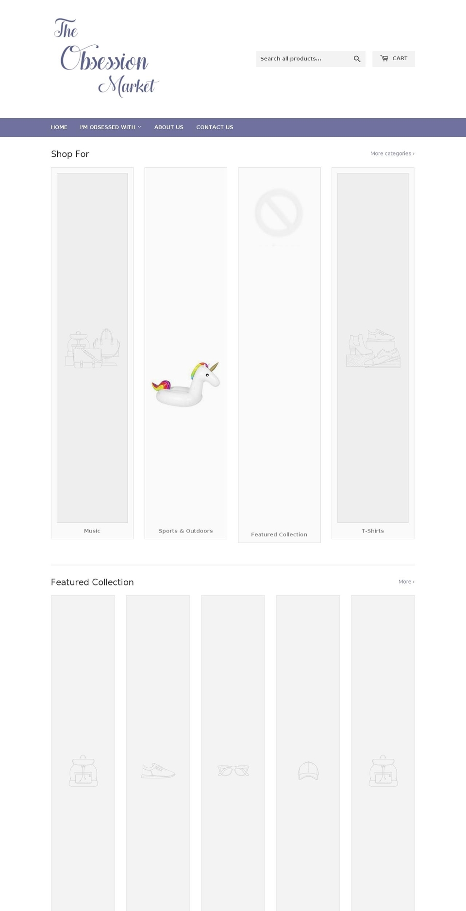 theobsessionmarket.com — Shopify storefront screenshot