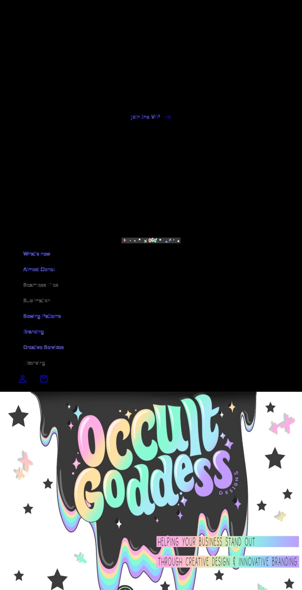 theoccultgoddess.com shopify website screenshot