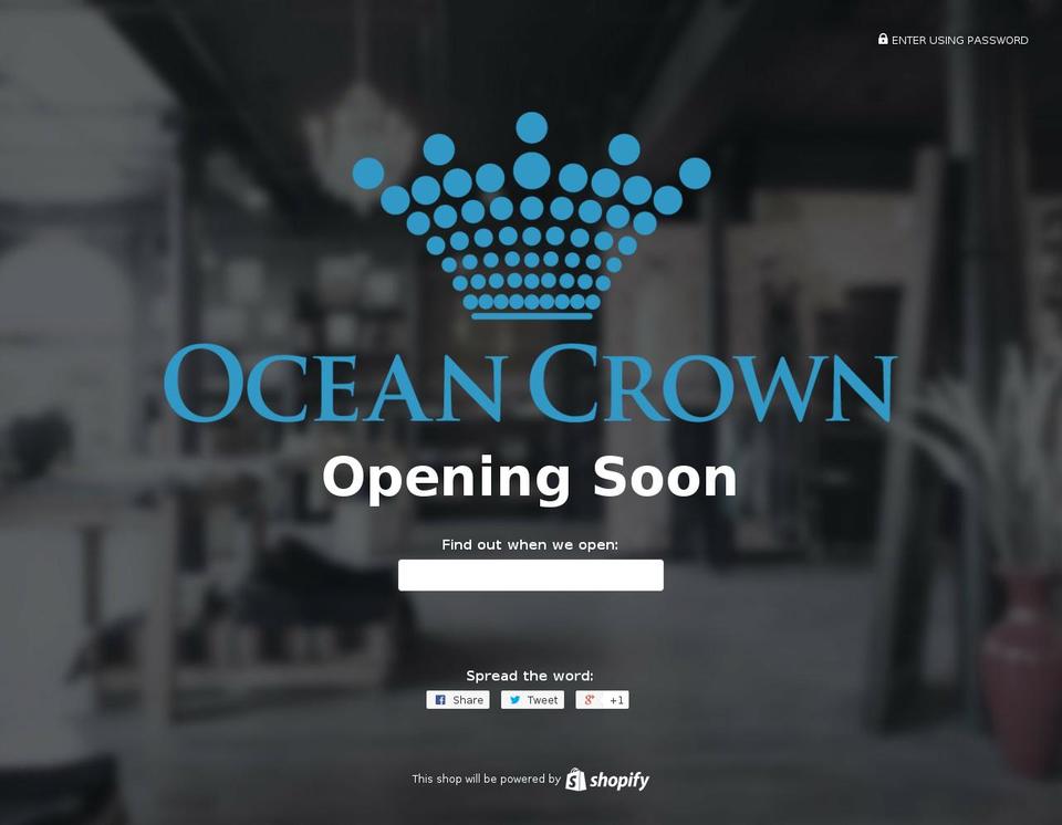 theoceancrown.com shopify website screenshot