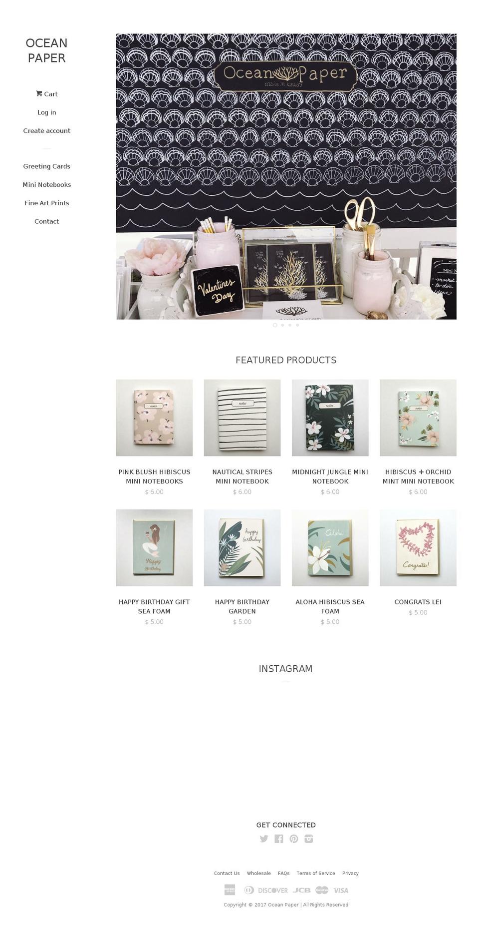 theoceanpaper.com shopify website screenshot
