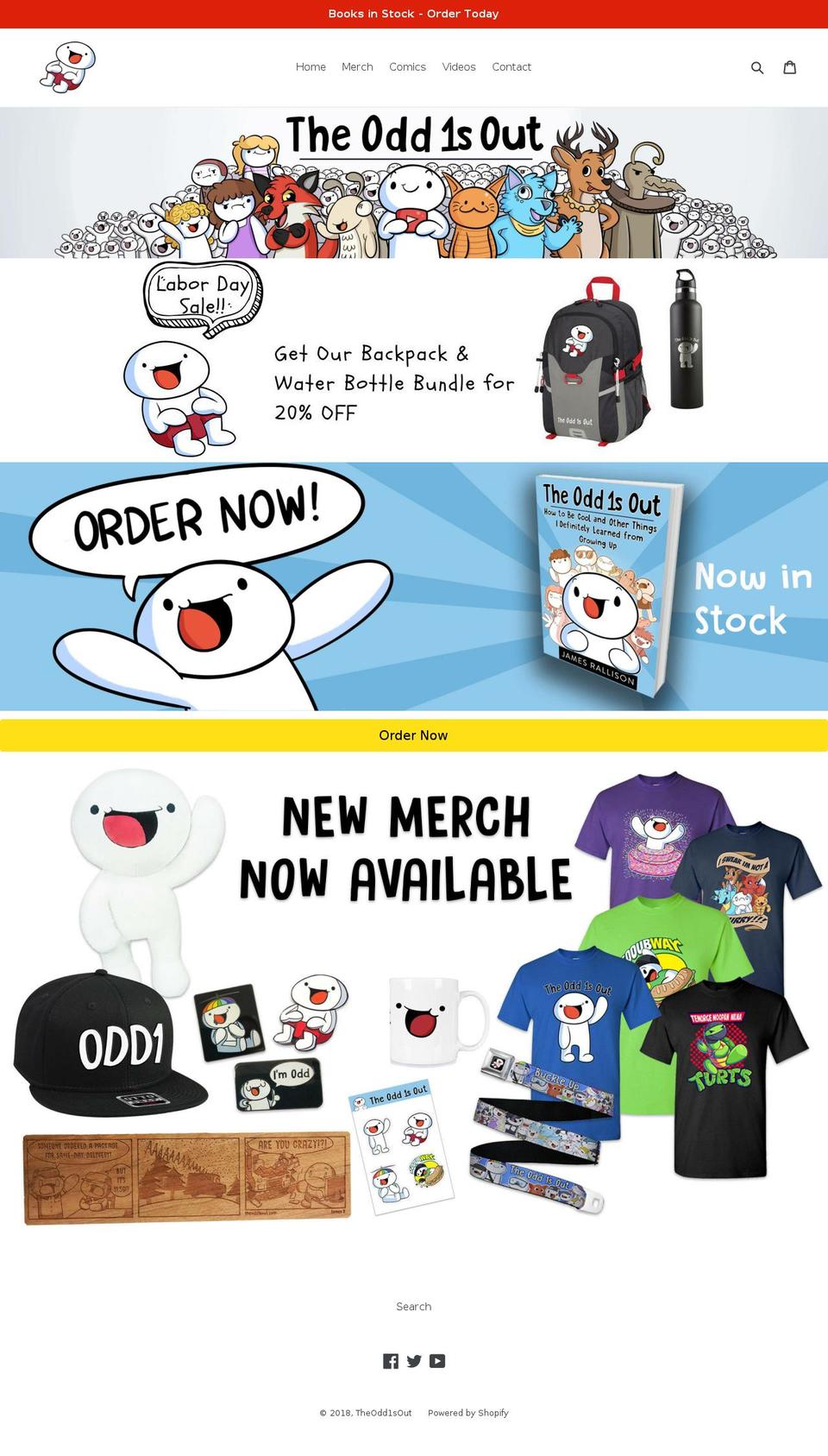 theodd1sout.com — Shopify storefront screenshot
