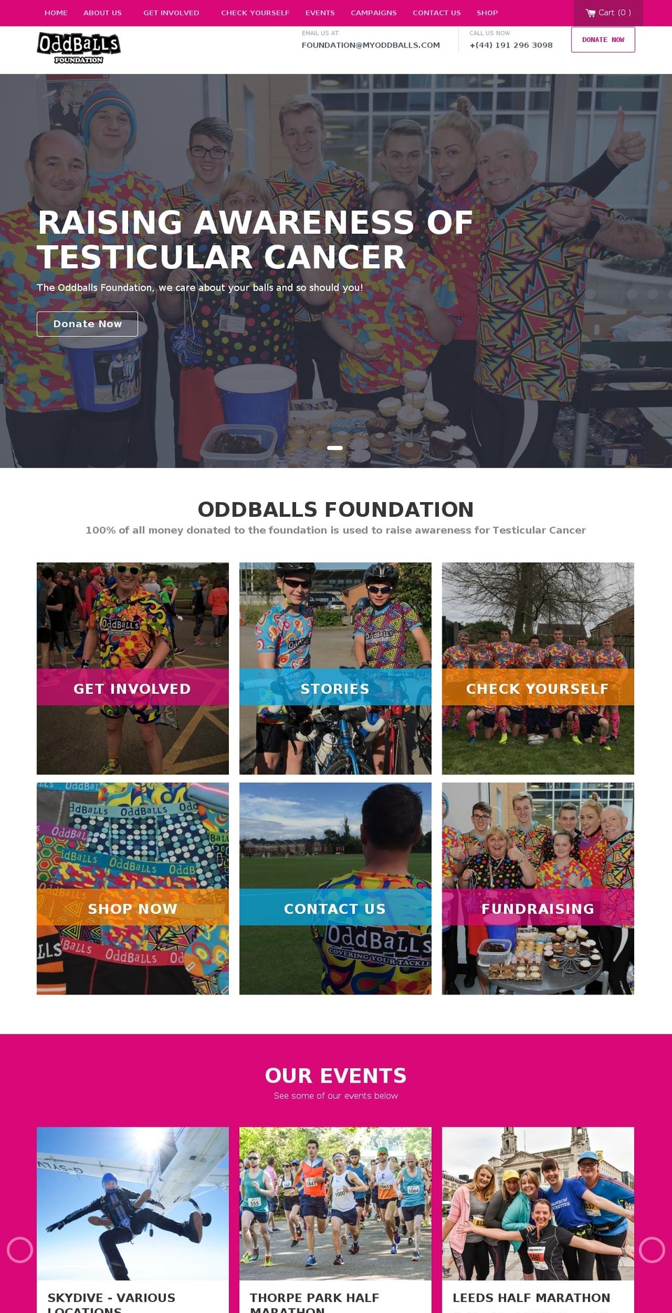 theoddballsfoundation.com — Shopify storefront screenshot