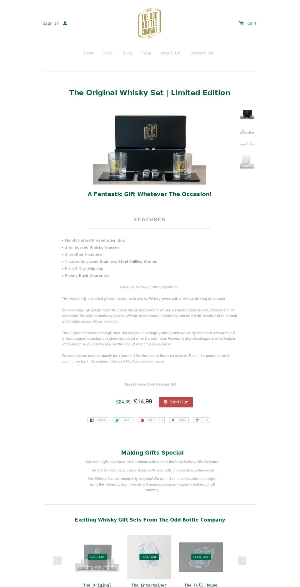 theoddbottleco.com shopify website screenshot