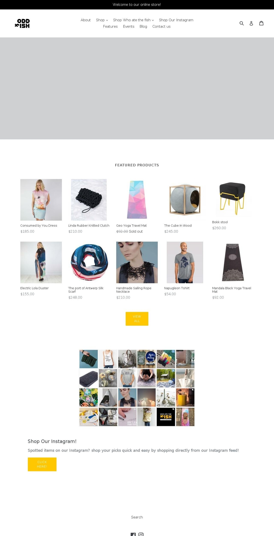 theoddfish.com shopify website screenshot