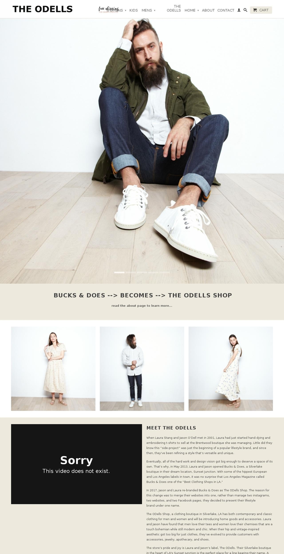 theodellscollection.com shopify website screenshot