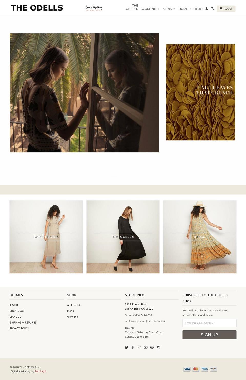 Copy of Retina Shopify theme site example theodellsshop.com