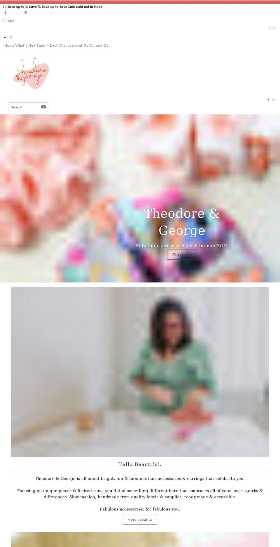 theodoreandgeorge.com shopify website screenshot