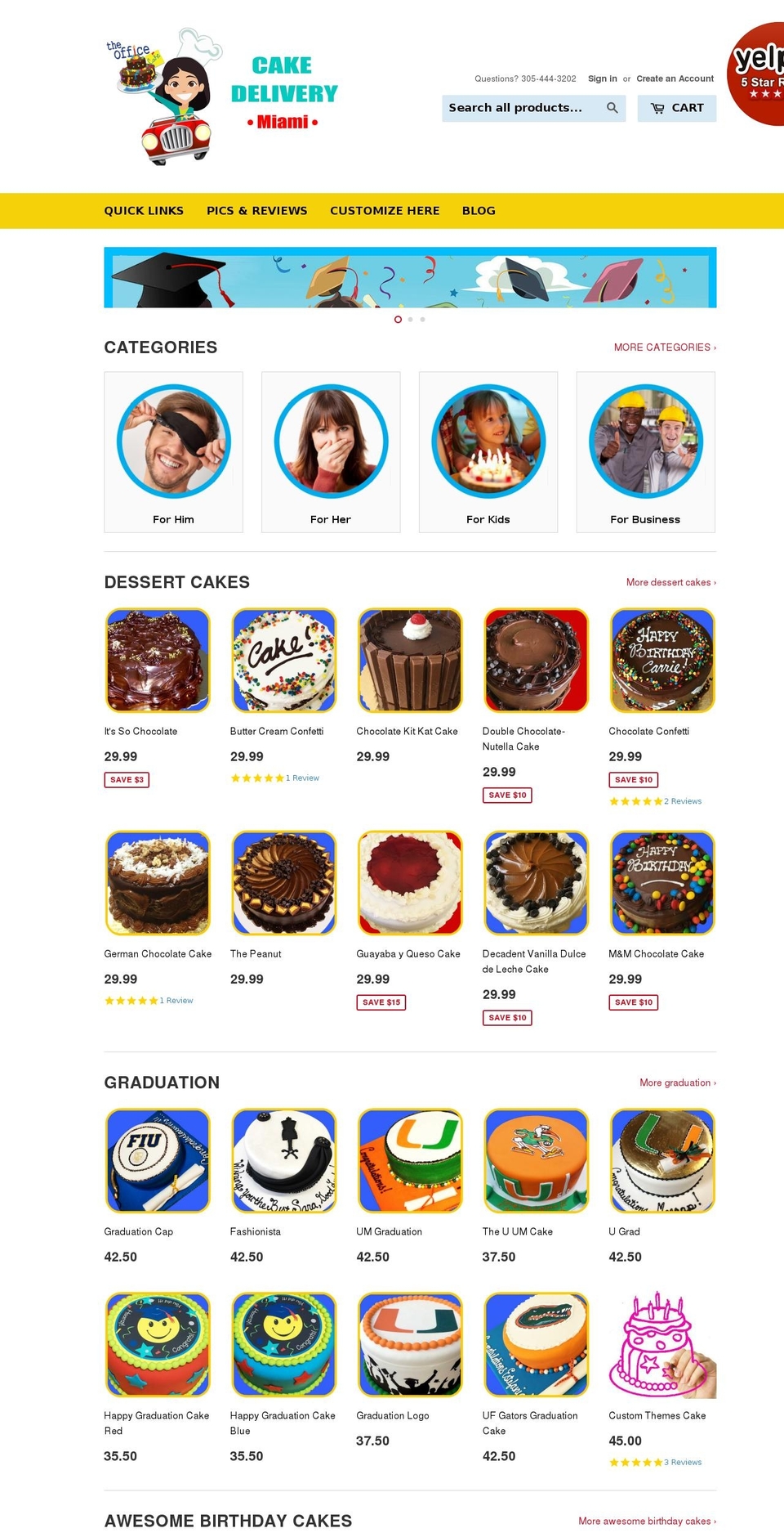 theofficecake.net shopify website screenshot