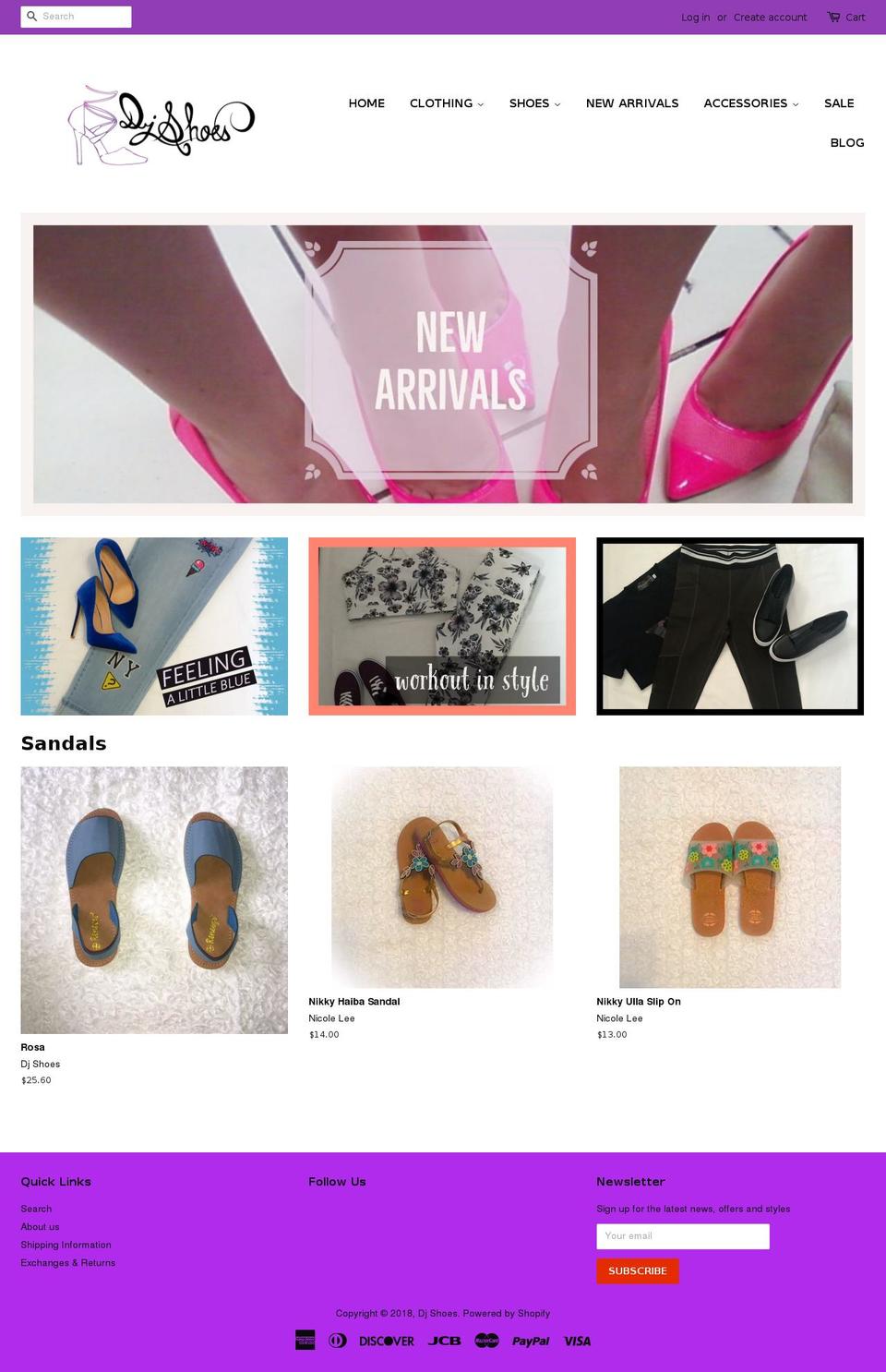 theofficialdjshoes.com — Shopify storefront screenshot