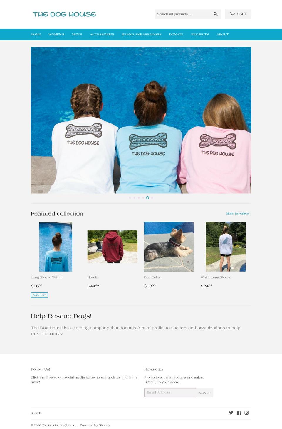 theofficialdoghouse.com — Shopify storefront screenshot