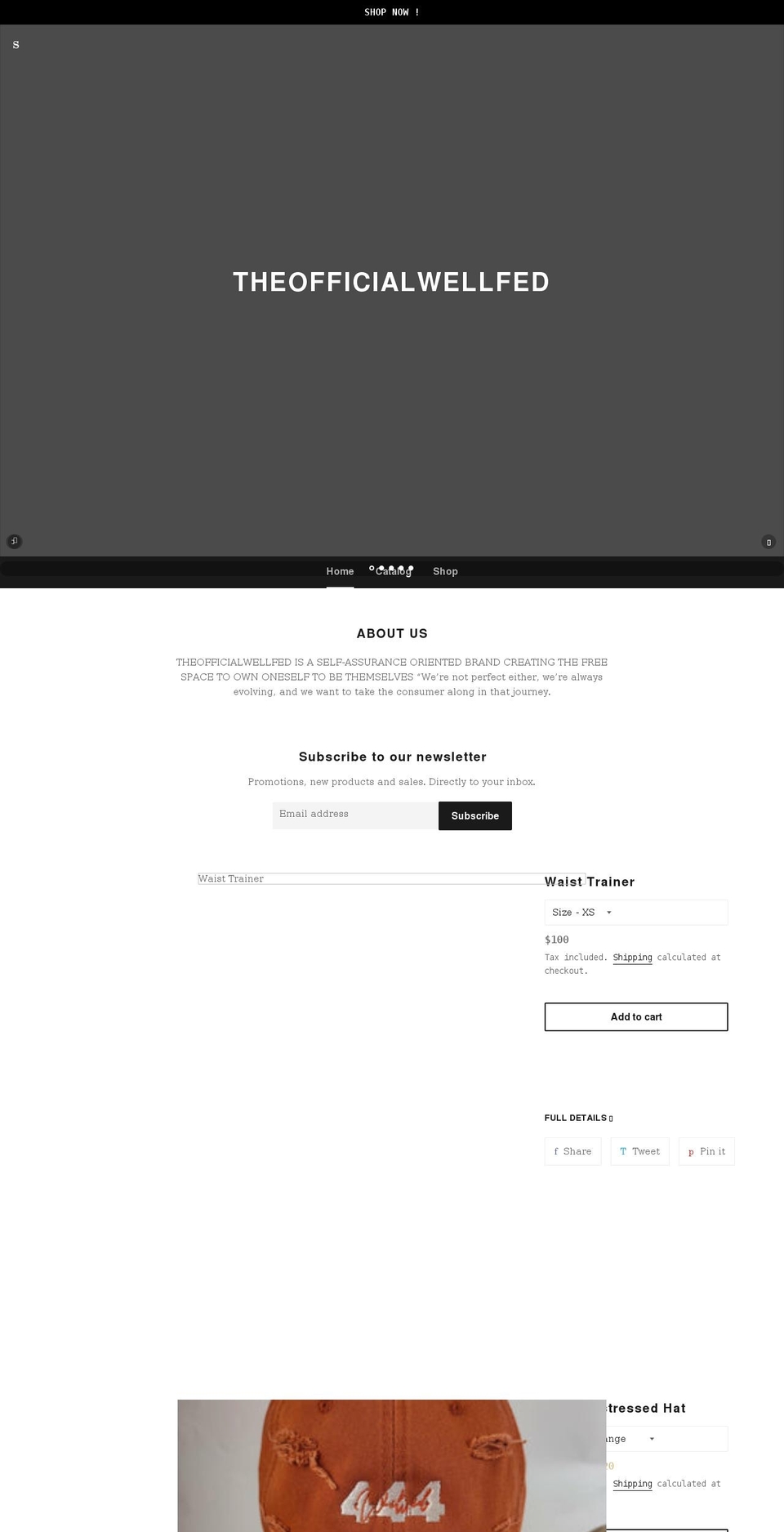 theofficialwellfed.com shopify website screenshot