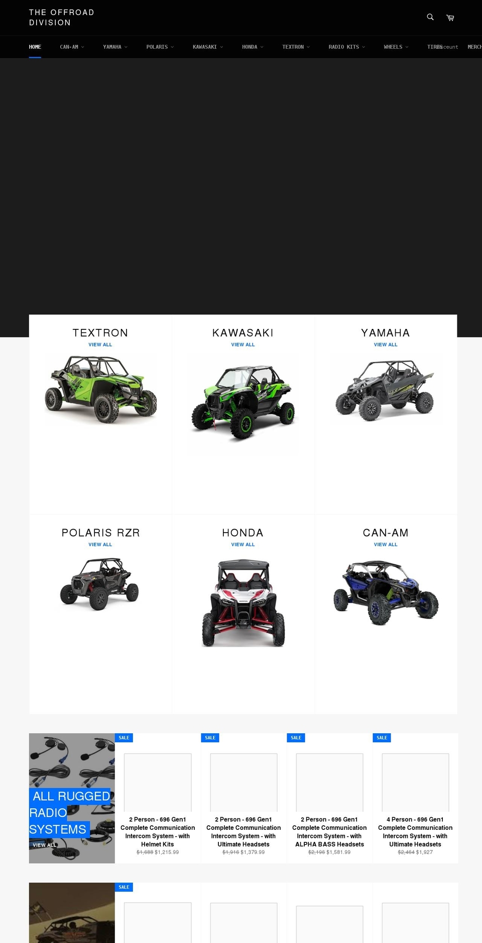 theoffroaddivision.com shopify website screenshot
