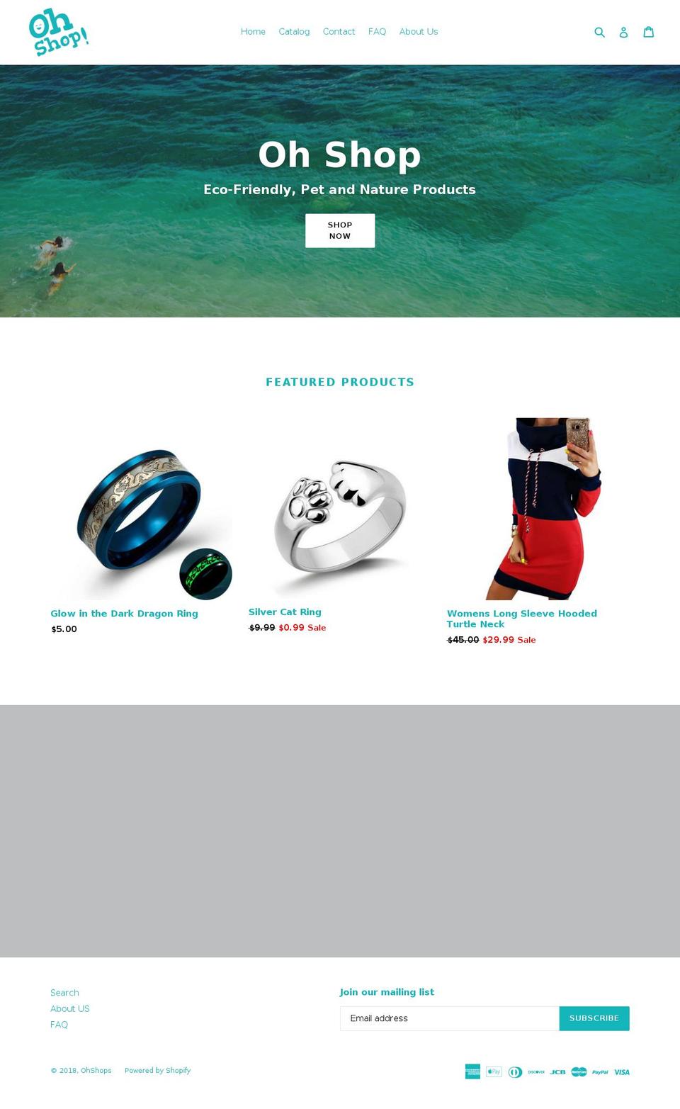 theohshop.com — Shopify storefront screenshot