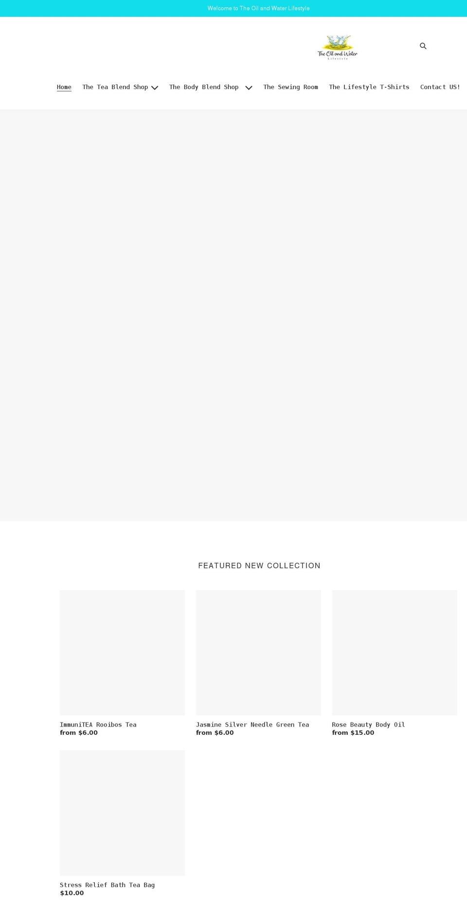 theoilandwaterlifestyle.com shopify website screenshot