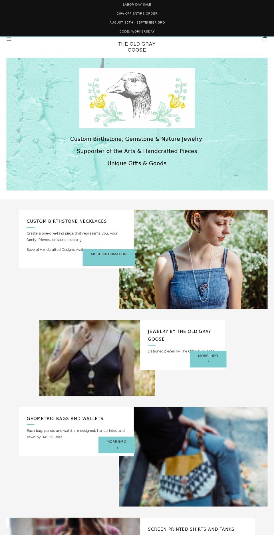 theoldgraygoose.com — Shopify storefront screenshot