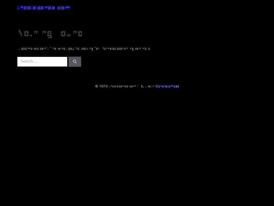 theoldpanda.com — Shopify storefront screenshot