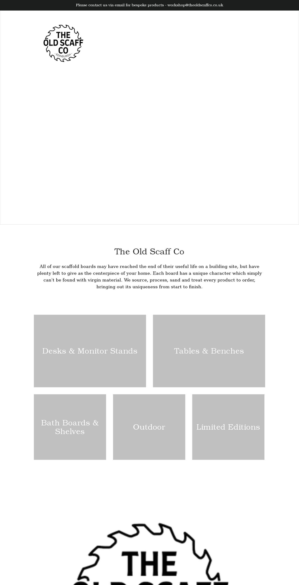 theoldscaffco.co.uk shopify website screenshot
