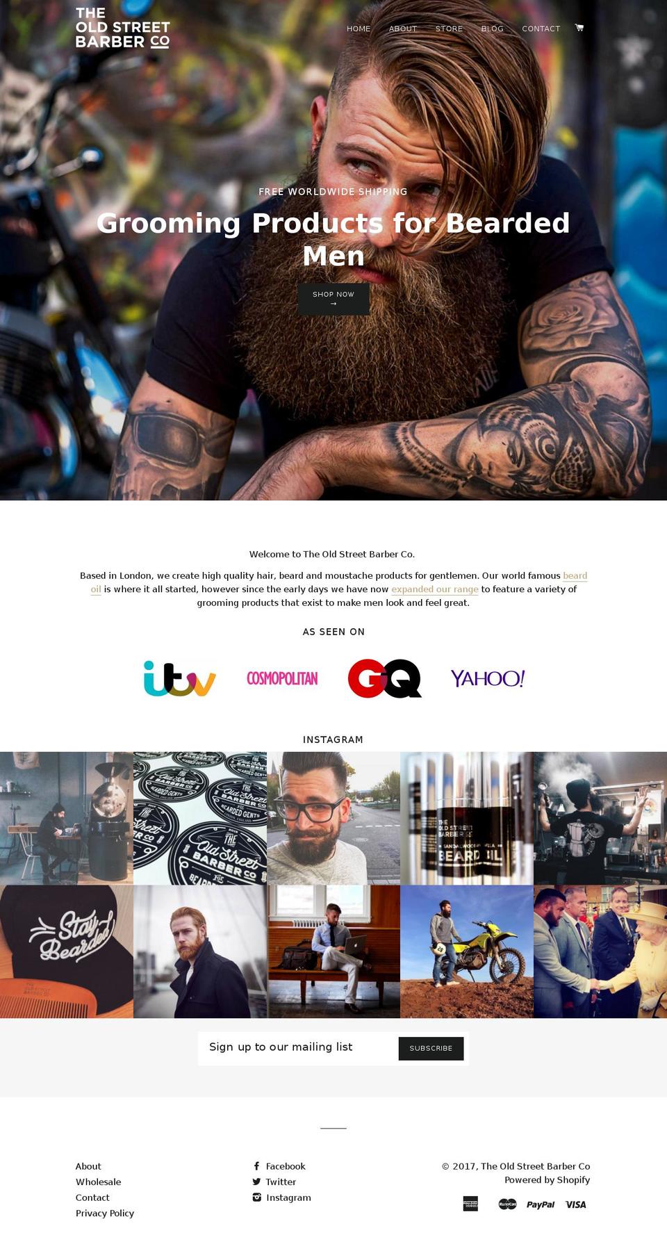 theoldstreetbarberco.com shopify website screenshot