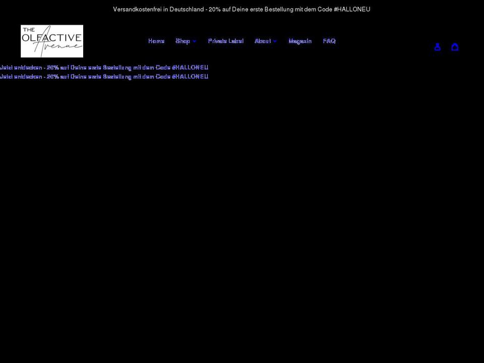 theolfactiveavenue.com shopify website screenshot