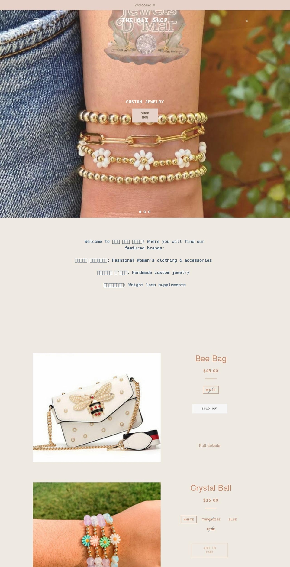 theolishop.com shopify website screenshot