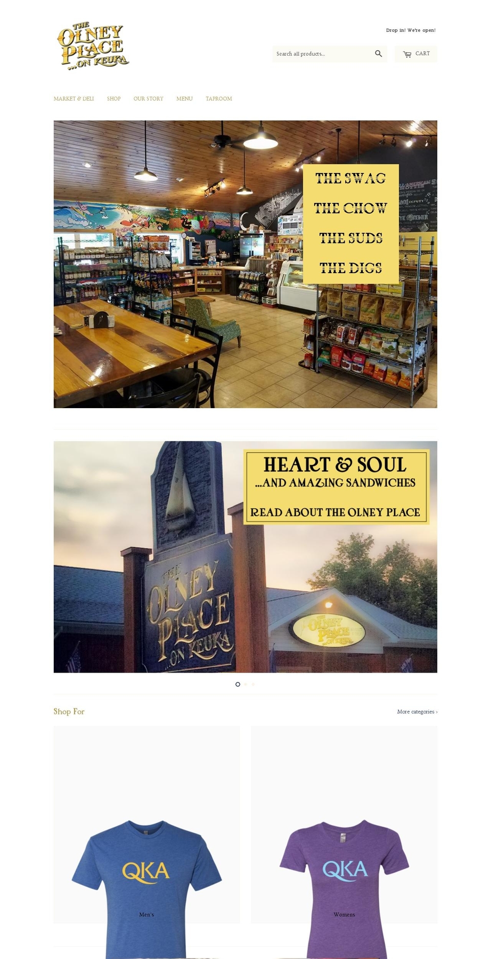 theolneyplace.com shopify website screenshot