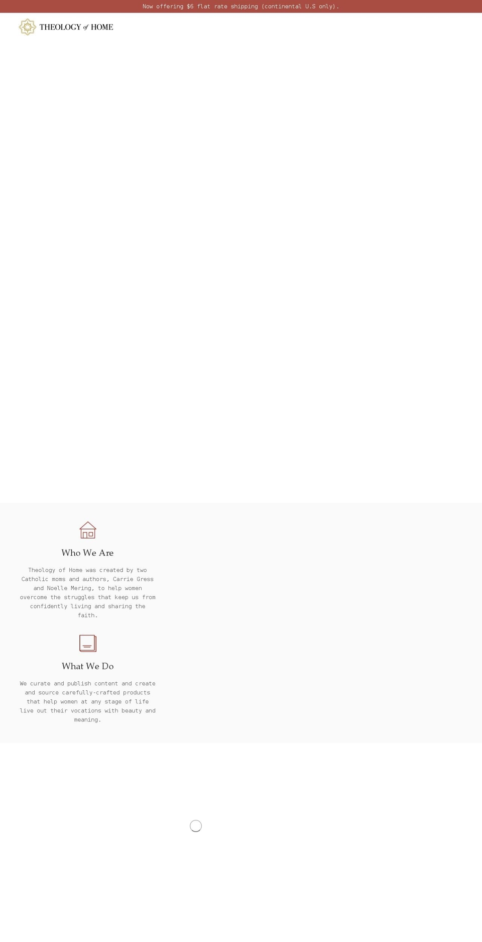 theologyofhome.org shopify website screenshot