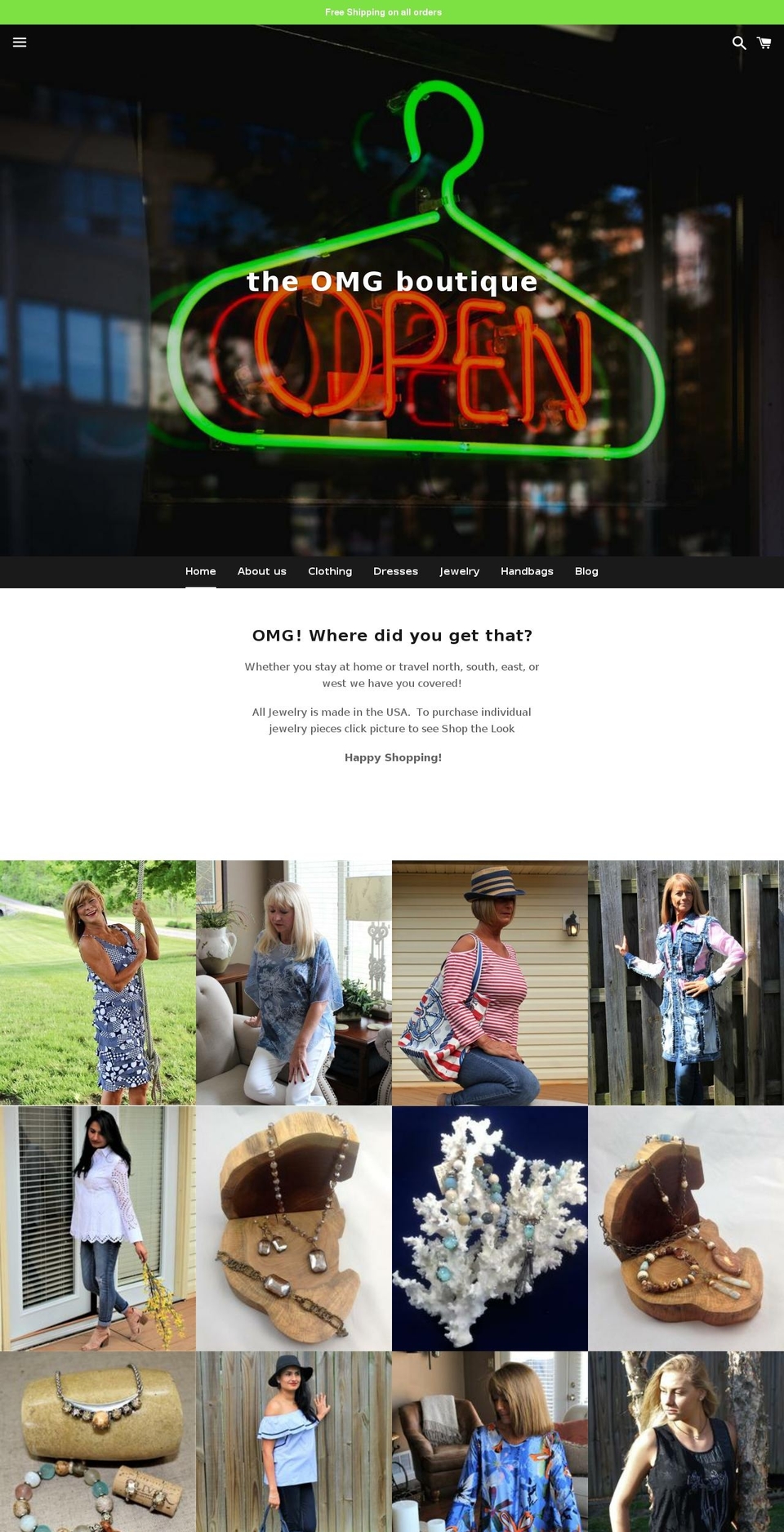 theomgboutique.com — Shopify storefront screenshot