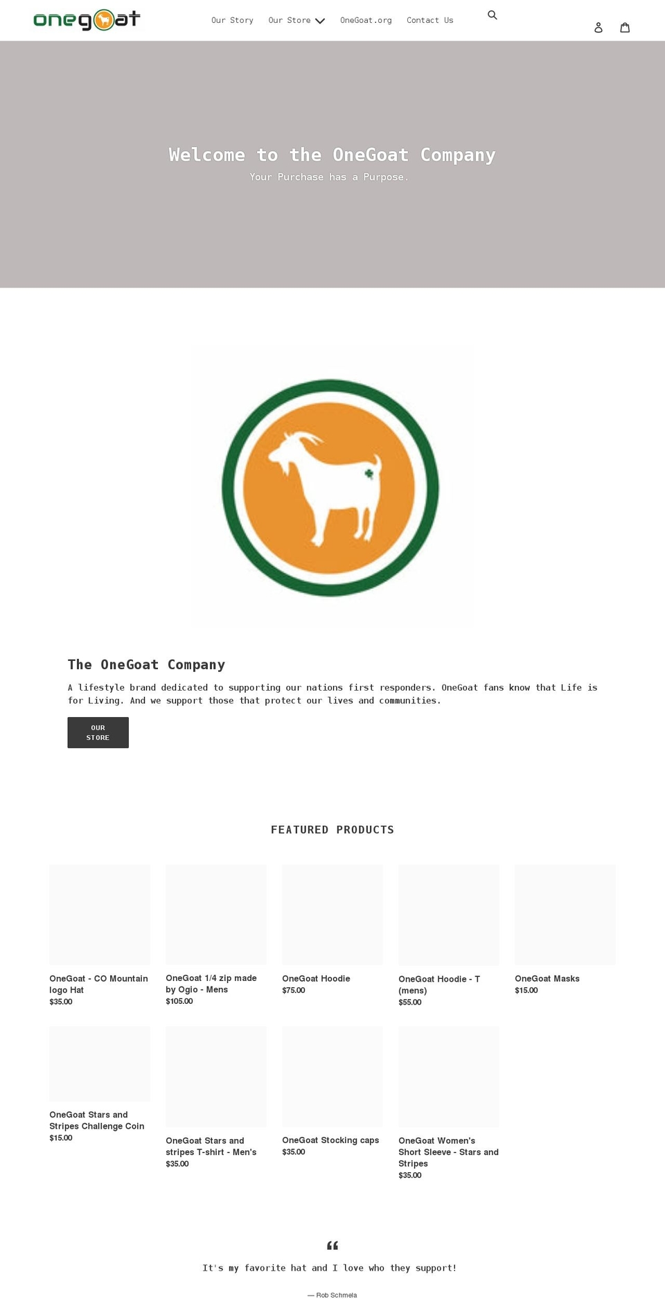 theonegoat.com shopify website screenshot