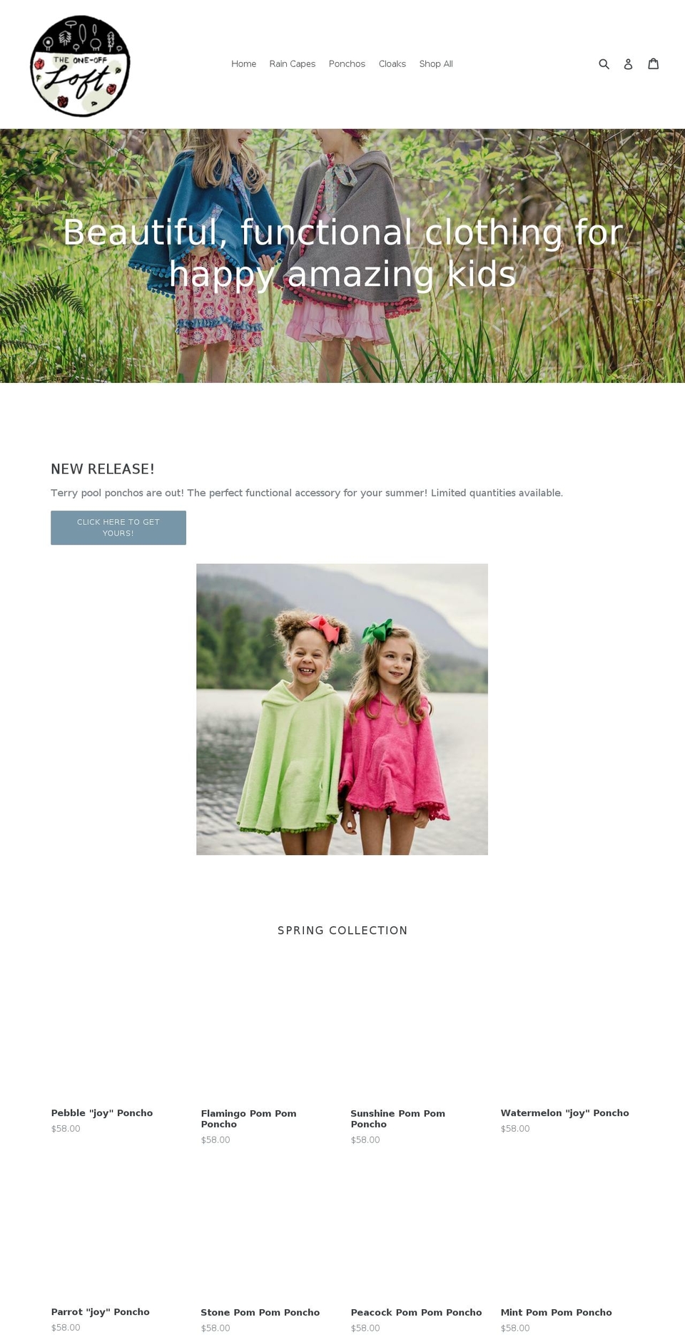 theoneoffloft.com — Shopify storefront screenshot