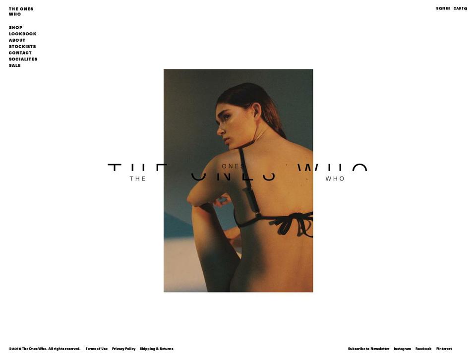 theoneswhoswim.com — Shopify storefront screenshot
