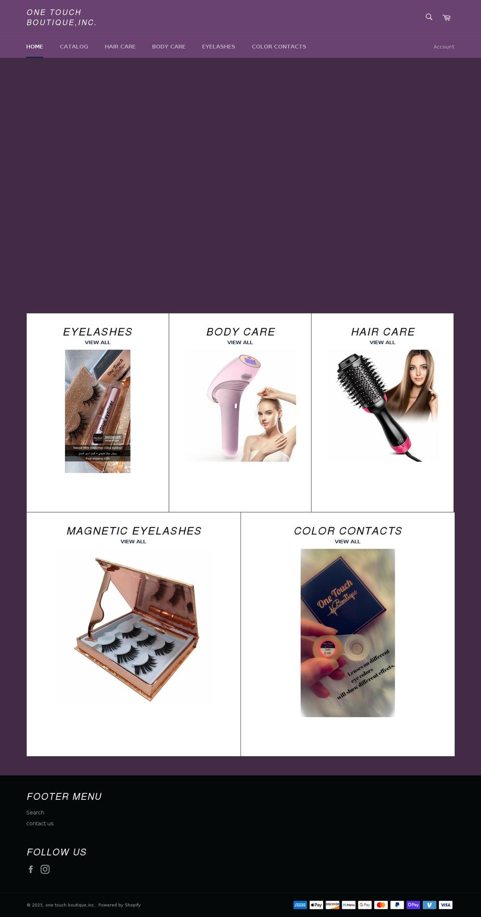 theonetouchboutique.com shopify website screenshot