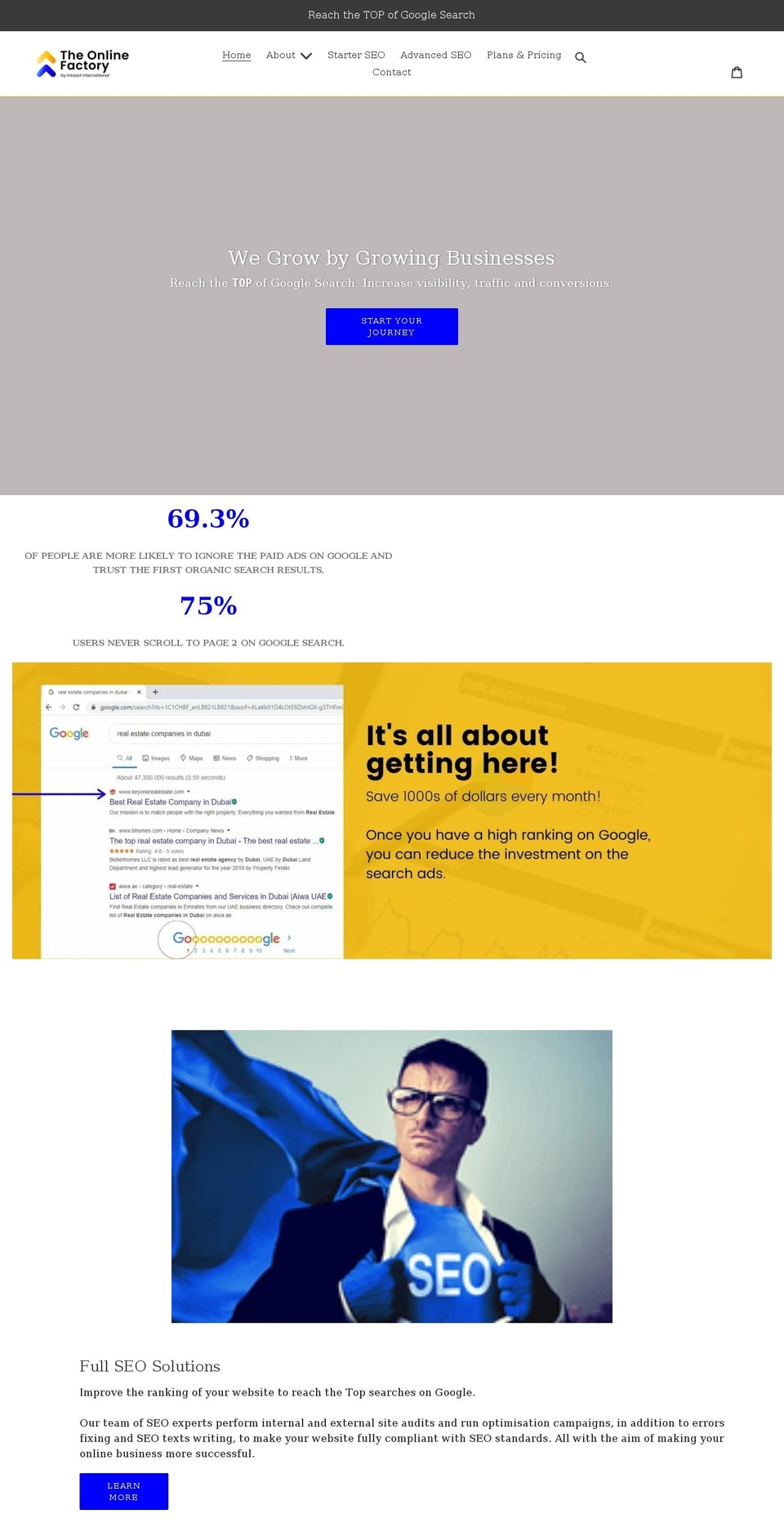 theonlinefactory.net shopify website screenshot