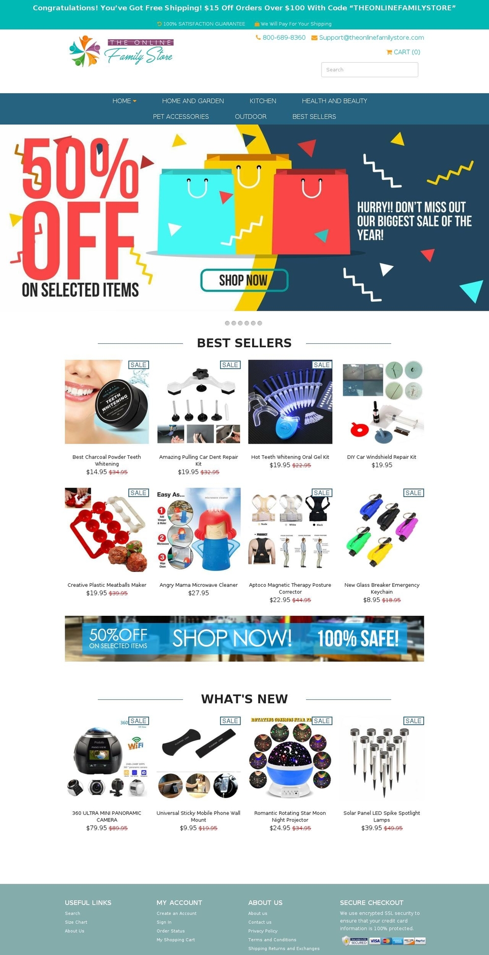 theonlinefamilystore.com shopify website screenshot