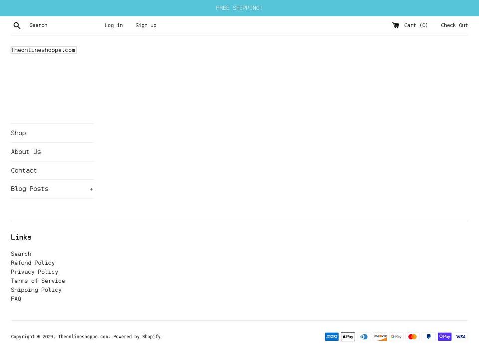 theonlineshoppe.com shopify website screenshot