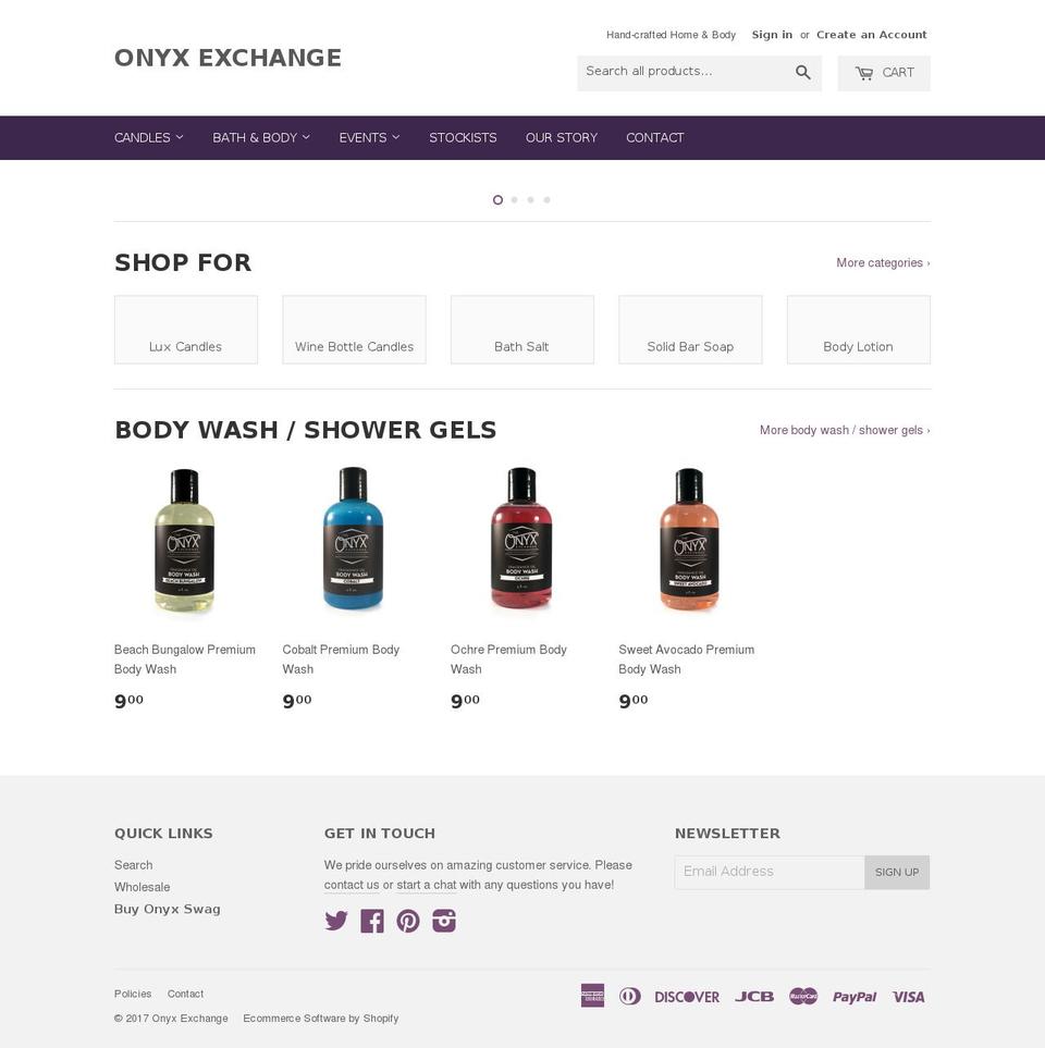 theonyxexchange.com shopify website screenshot