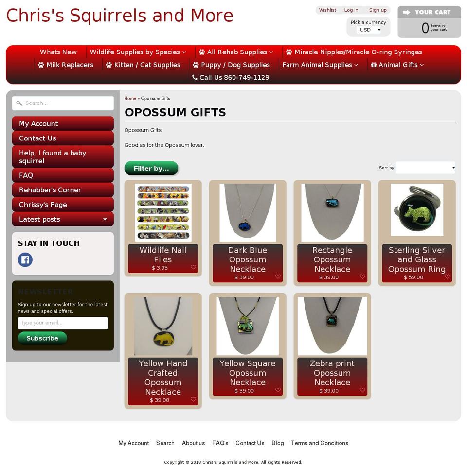 theopossumstore.com — Shopify storefront screenshot