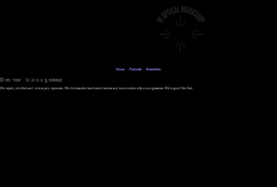 theopticalworkshop.com shopify website screenshot