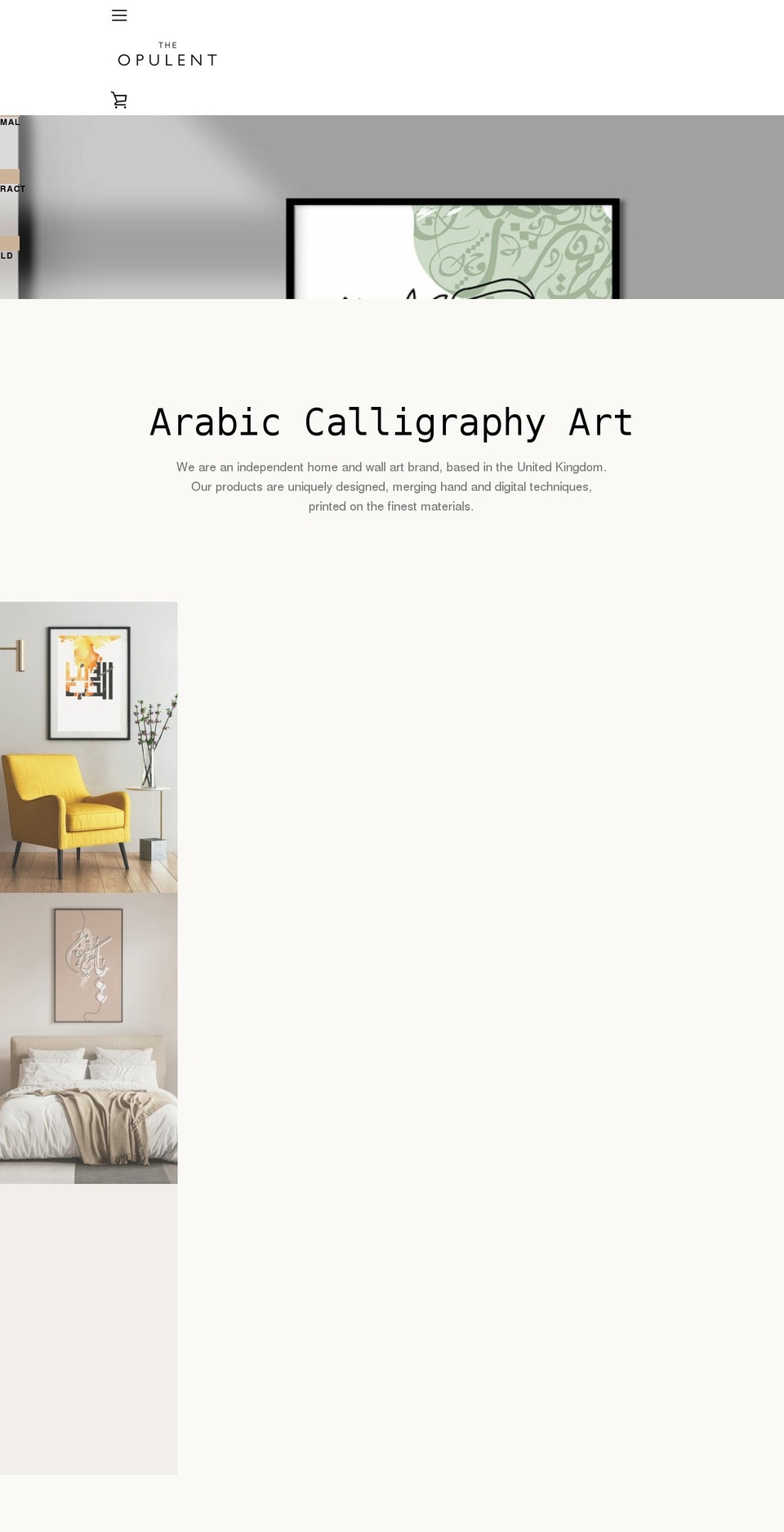 theopulent.co.uk shopify website screenshot