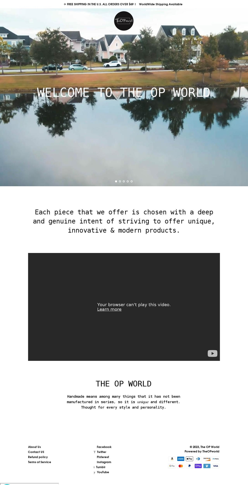 theopworld.com shopify website screenshot