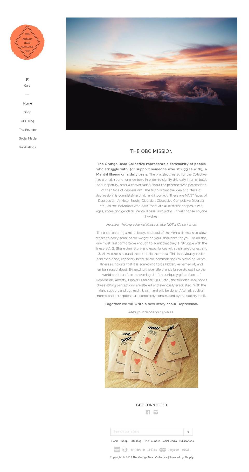 theorangebeadcollective.com shopify website screenshot