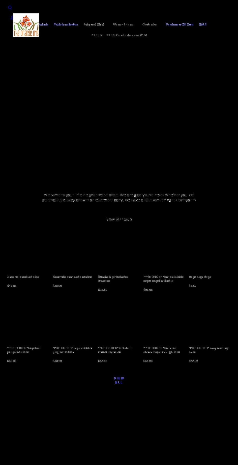 theorangeiris.com shopify website screenshot