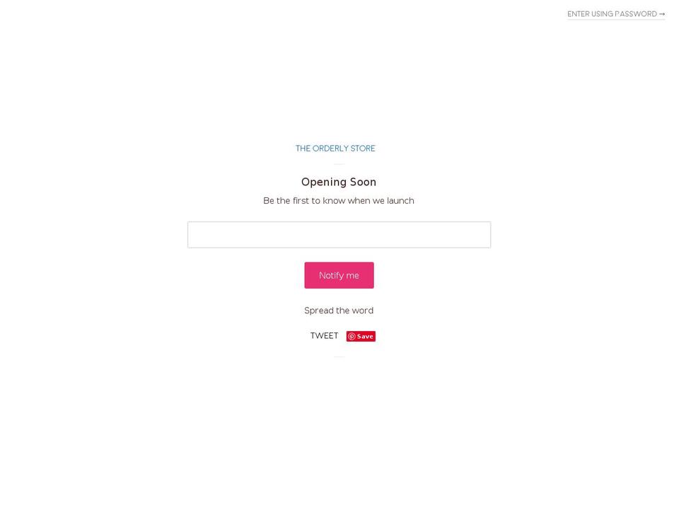 theorderlystore.com shopify website screenshot
