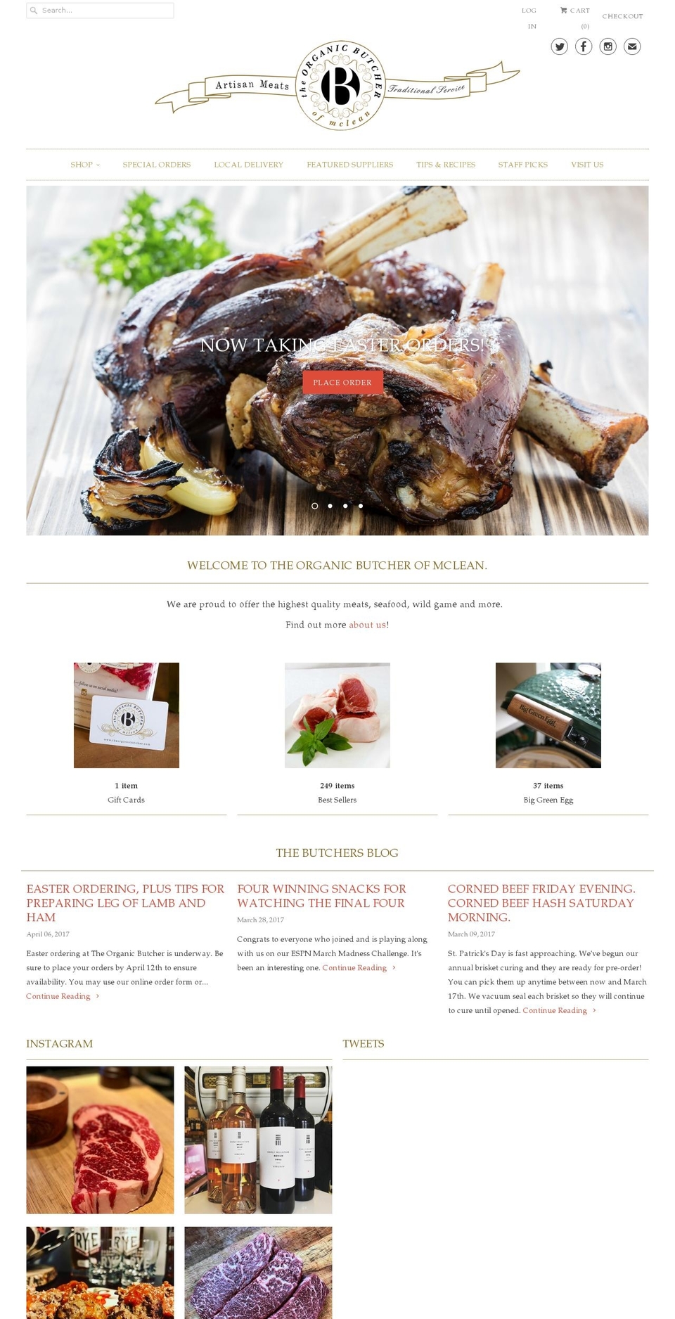 theorganicbutcherbox.com shopify website screenshot