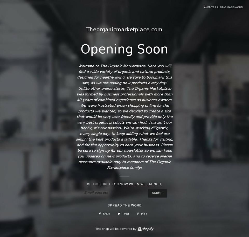 theorganicmarketplace.com — Shopify storefront screenshot