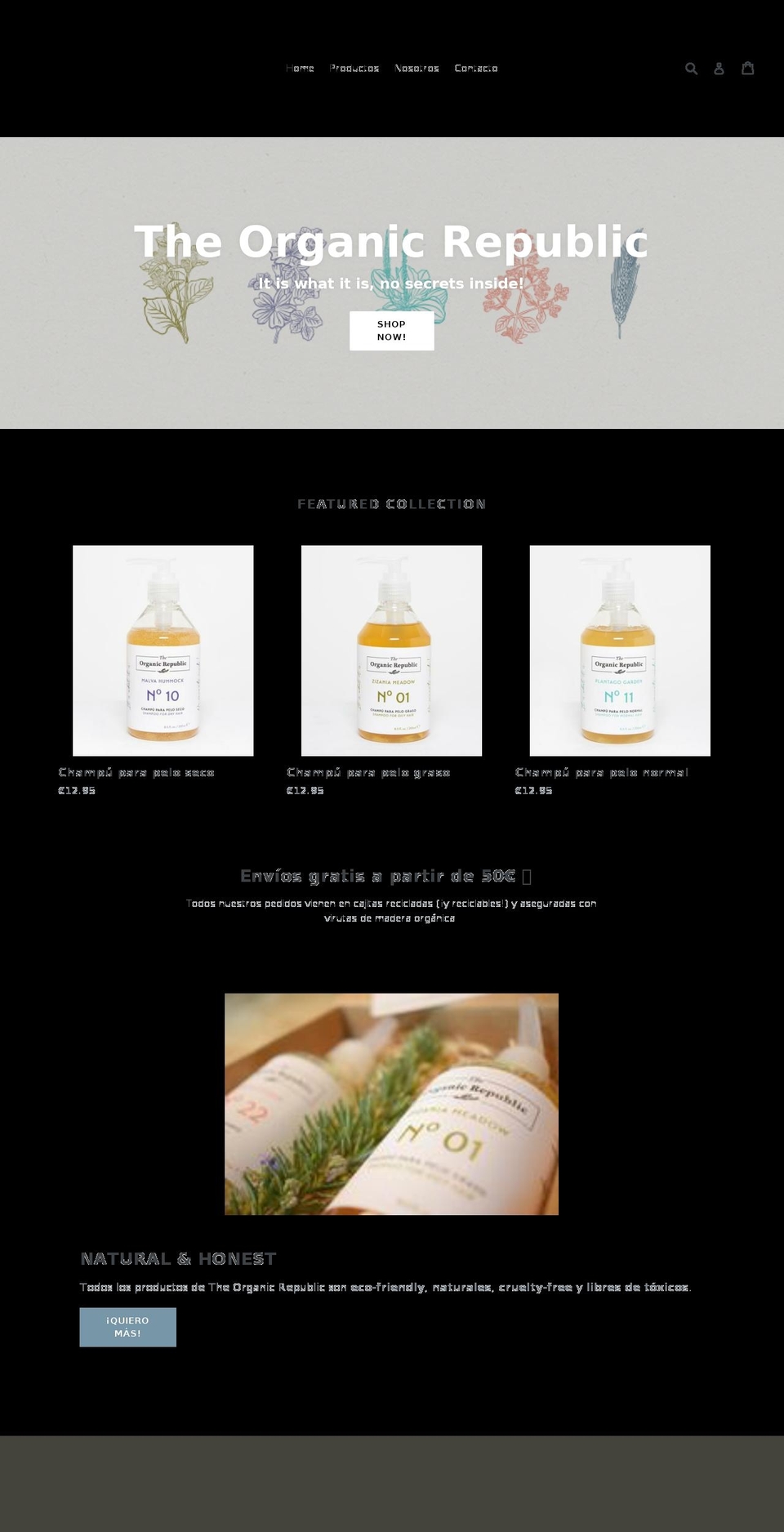 theorganicrepublic.com — Shopify storefront screenshot