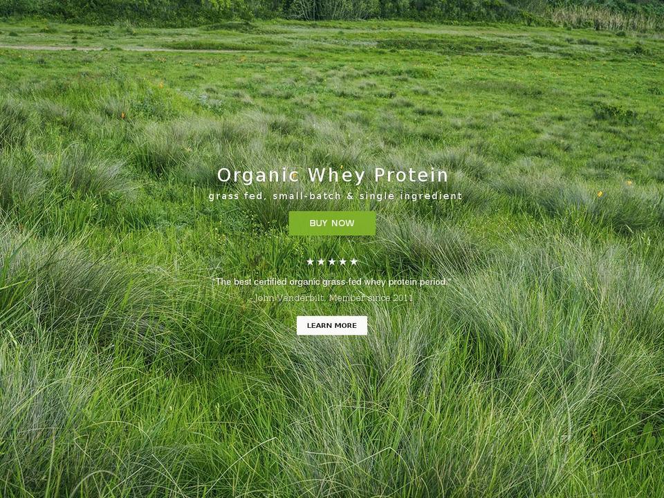 theorganicwhey.com shopify website screenshot