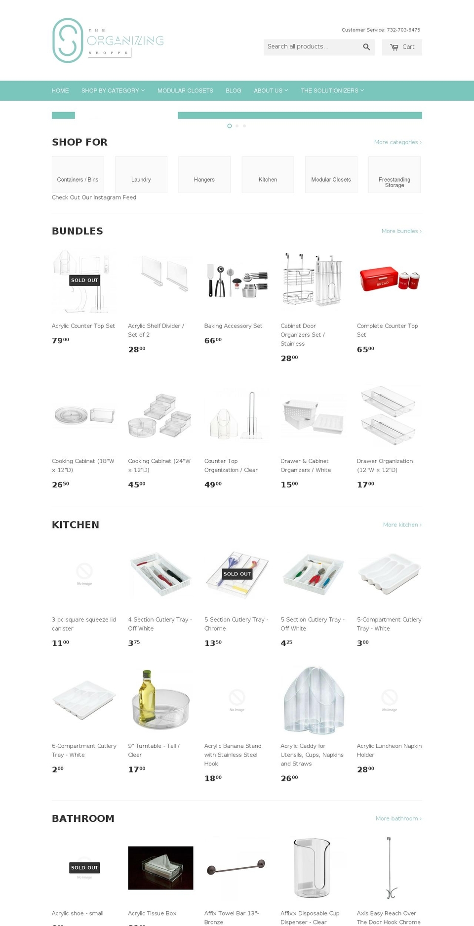 theorganizingshoppe.com shopify website screenshot